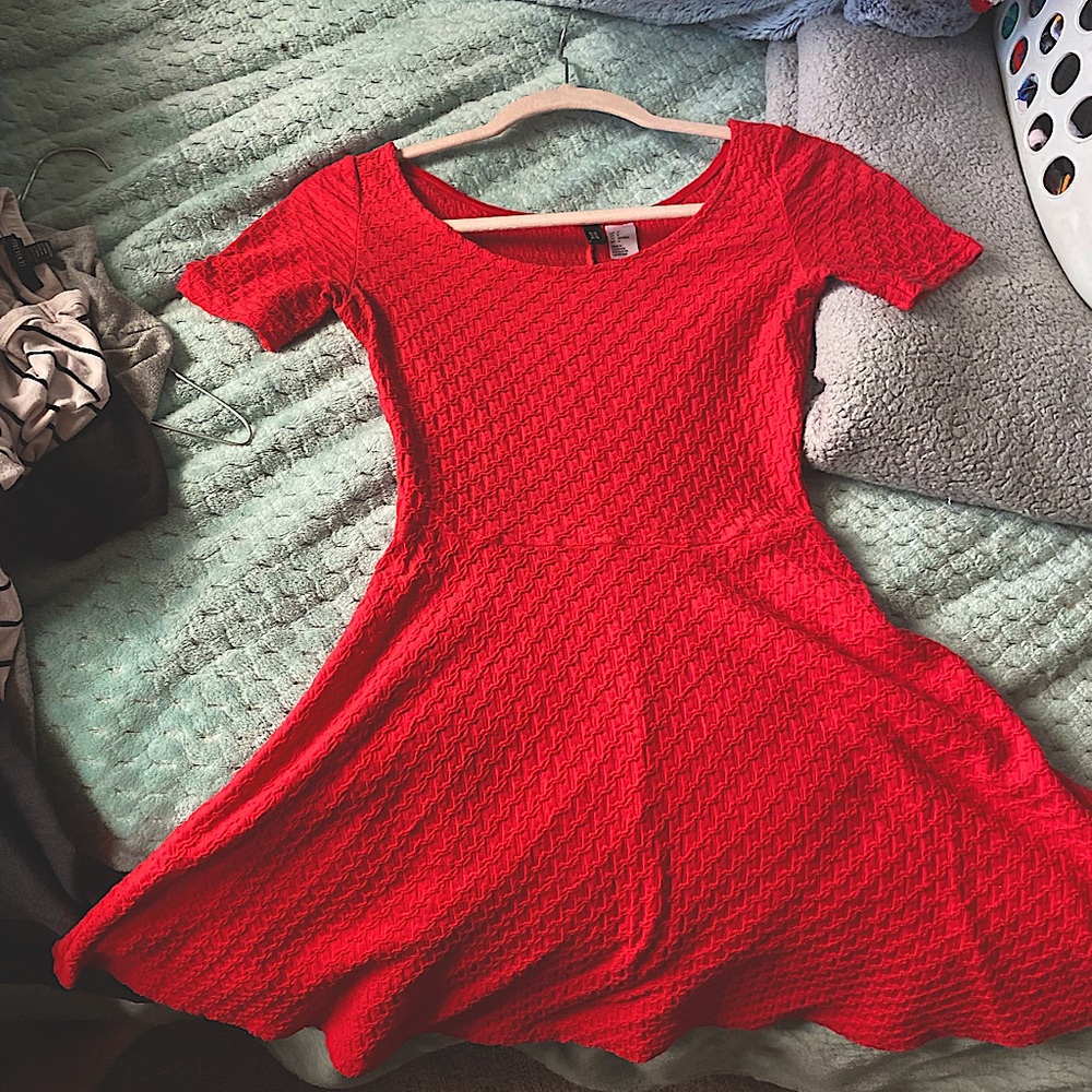 H&M red mini dress size small